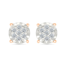 Radiant Cluster Diamond Stud Earrings