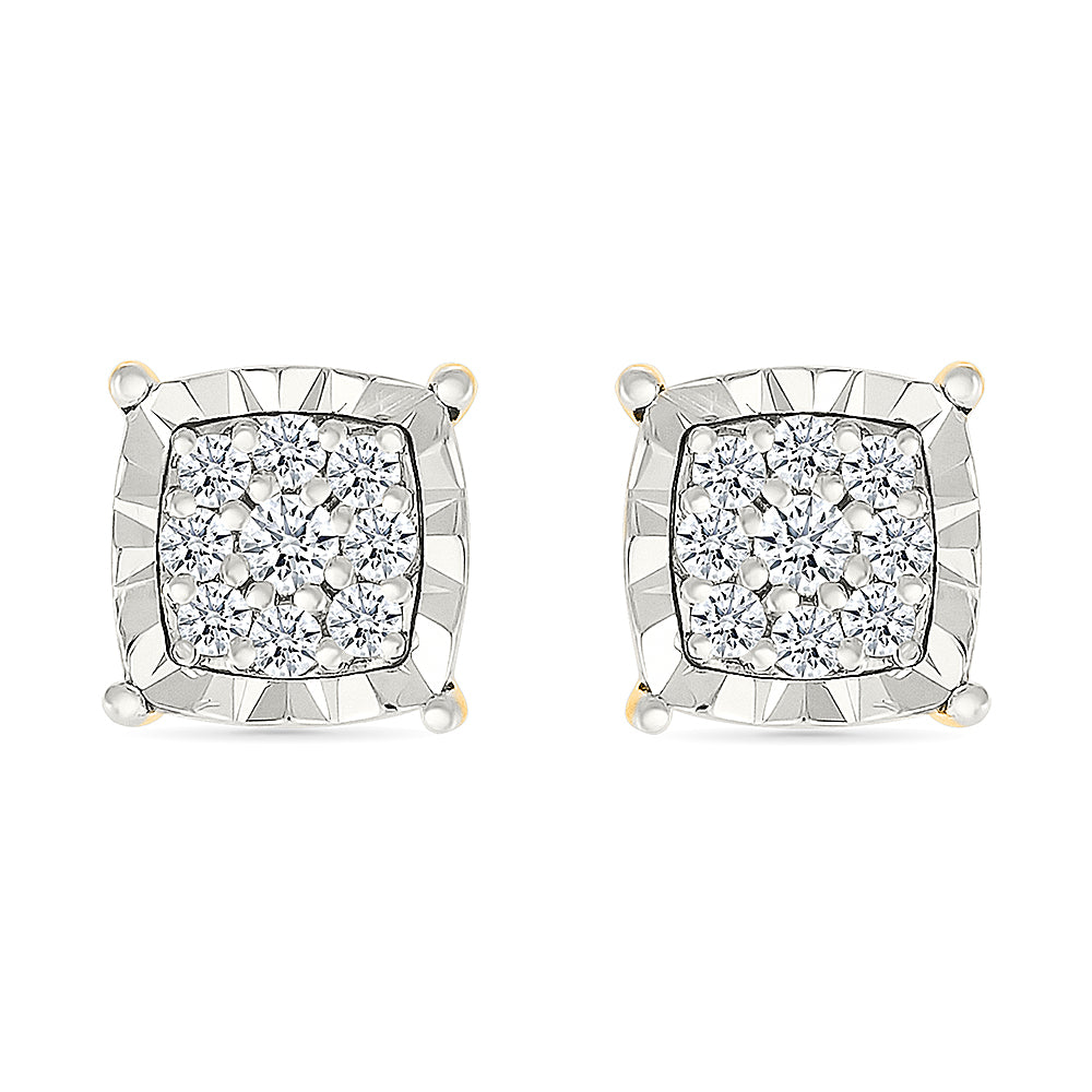 Diamond Squared Sparkle Earrings