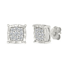 Diamond Squared Sparkle Earrings