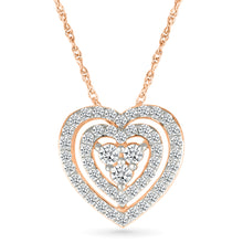 Radiant Halo Heart Diamond Pendant