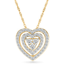 Radiant Halo Heart Diamond Pendant