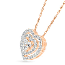 Radiant Halo Heart Diamond Pendant