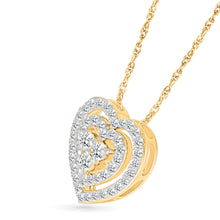 Radiant Halo Heart Diamond Pendant
