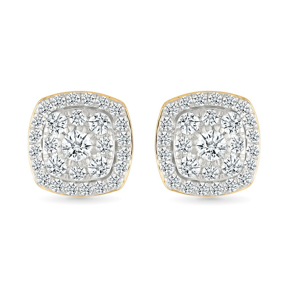 Swish Diamond Stud Earrings