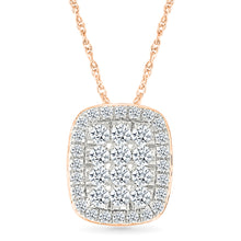 Radiant Cluster Diamond Pendant