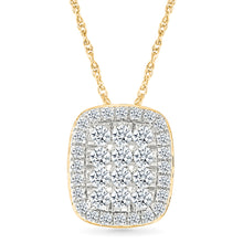 Radiant Cluster Diamond Pendant