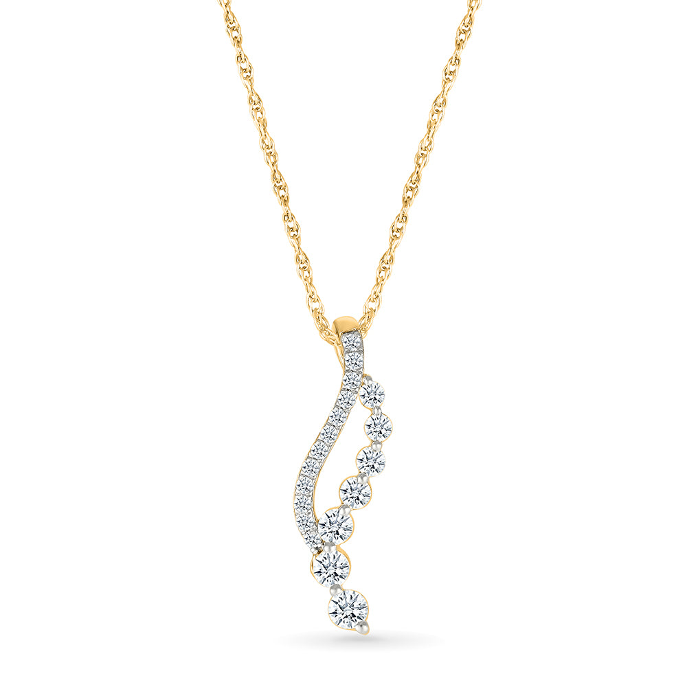 Dazzling Swirl Drop Pendant