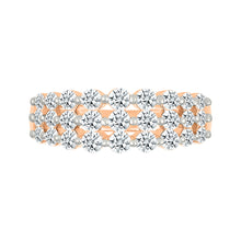 Lattice Tripartite Gold & Diamond Ring