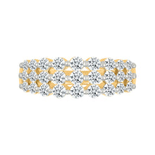 Lattice Tripartite Gold & Diamond Ring