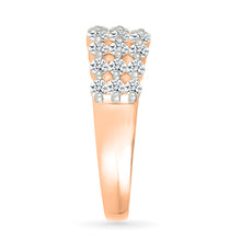 Lattice Tripartite Gold & Diamond Ring