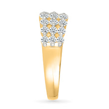 Lattice Tripartite Gold & Diamond Ring