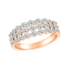 Lattice Tripartite Gold & Diamond Ring