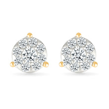 Glimmering Diamond Cluster Earrings