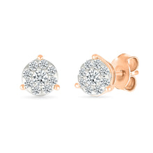 Glimmering Diamond Cluster Earrings