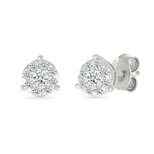 Glimmering Diamond Cluster Earrings