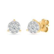 Glimmering Diamond Cluster Earrings