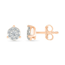 Glimmering Diamond Cluster Earrings