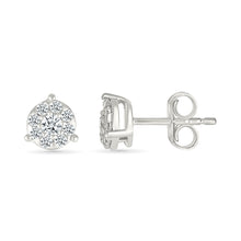 Glimmering Diamond Cluster Earrings