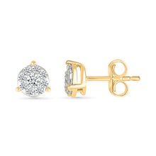 Glimmering Diamond Cluster Earrings