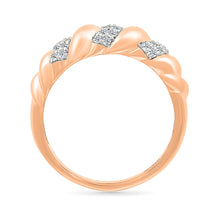 Shining Grid Diamond Ring