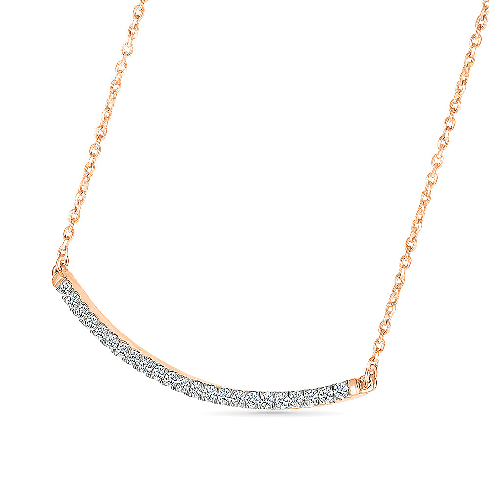 Classic Diamond Curved Necklace