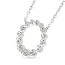 Spiral Diamond Circle Necklace