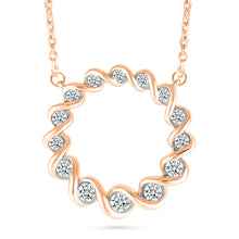 Spiral Diamond Circle Necklace