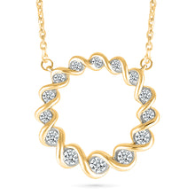 Spiral Diamond Circle Necklace