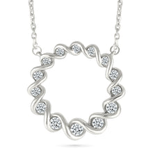 Spiral Diamond Circle Necklace