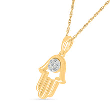 Dazzling Diamond Hamsa Pendant