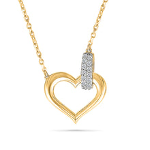 Interlinking  Heart Gold & Diamond Necklace