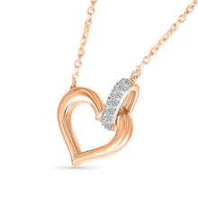 Interlinking  Heart Gold & Diamond Necklace