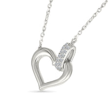 Interlinking  Heart Gold & Diamond Necklace