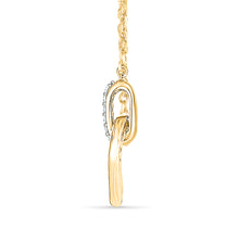 Interlinking  Heart Gold & Diamond Necklace