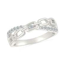 Sparkling Linked Diamond Ring