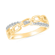 Sparkling Linked Diamond Ring