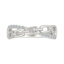 Sparkling Linked Diamond Ring