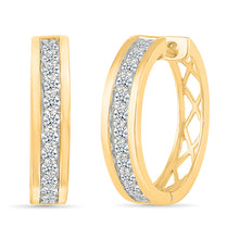 Splendid Diamond Hoops Earrings