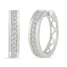 Splendid Diamond Hoops Earrings