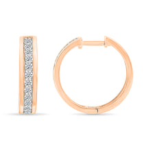 Splendid Diamond Hoops Earrings