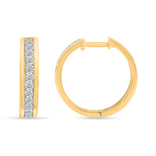 Splendid Diamond Hoops Earrings