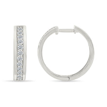 Splendid Diamond Hoops Earrings