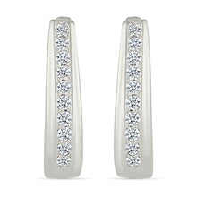 Curvature Gold & Diamond Hoops Earrings