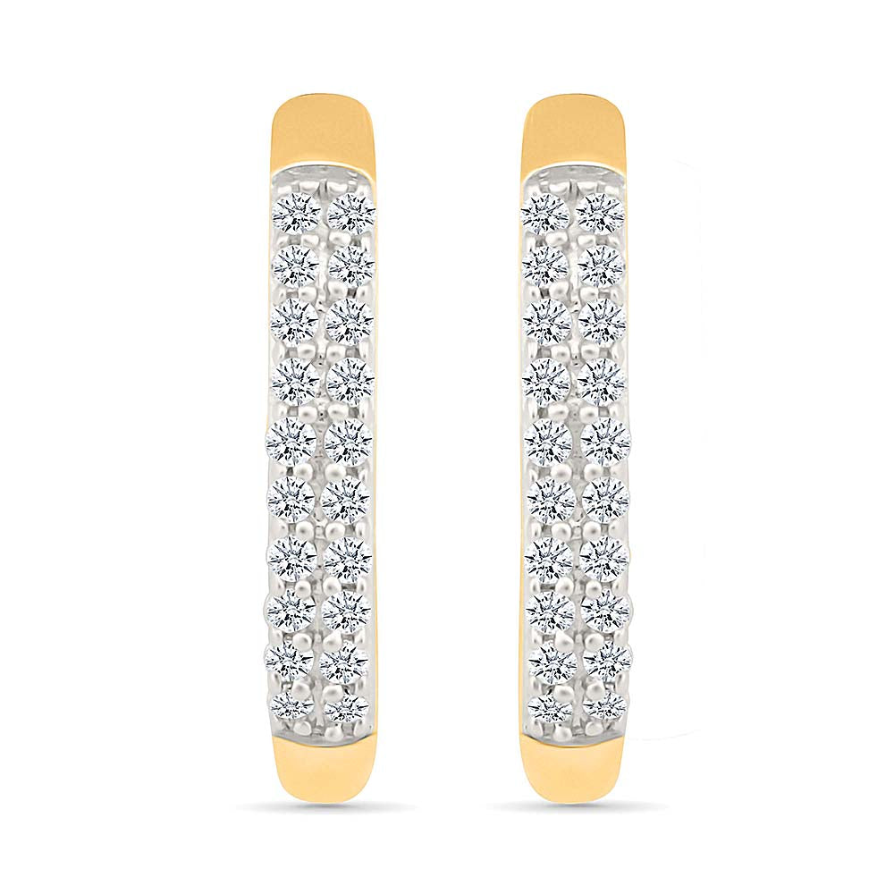 Elegant Diamond Bar Earrings