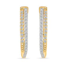 Double Sparkle Hoops Earrings
