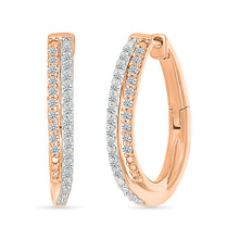 Double Sparkle Hoops Earrings