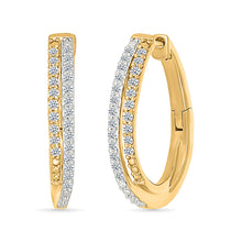 Double Sparkle Hoops Earrings