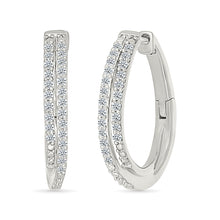 Double Sparkle Hoops Earrings