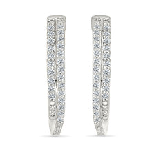 Double Sparkle Hoops Earrings