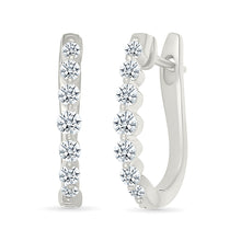 Glinting Gold & Diamond Hoops Earrings
